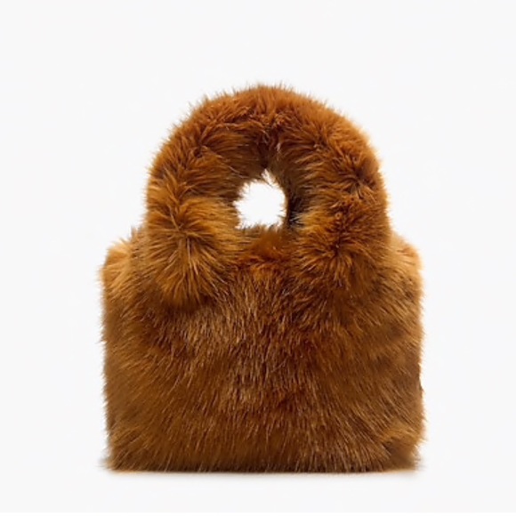 JCREW FAUX FUR HANDBAG - Picture 1 of 9